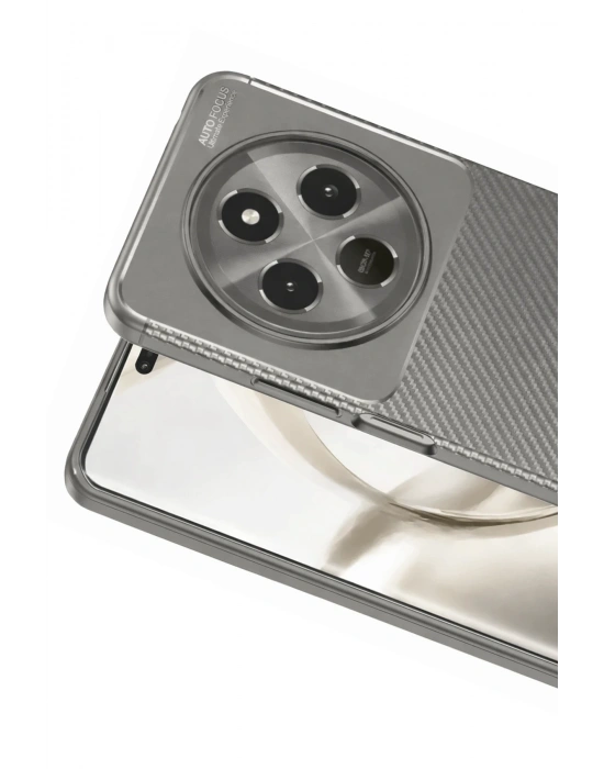 Newface Tecno Spark 30C Kılıf Auto Focus Karbon Kapak - Gri