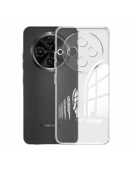 Newface Tecno Spark 30C Kılıf Lüx Şeffaf Silikon