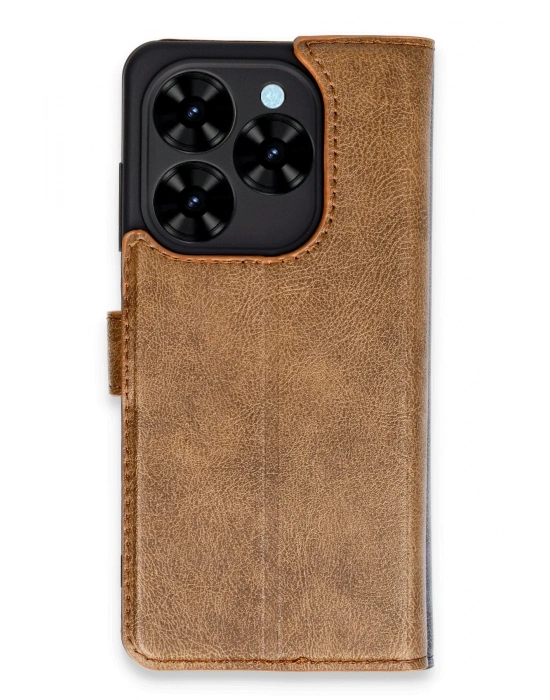 Newface Tecno Spark Go 2024 Kılıf Trend S Plus Kapaklı Kılıf - Taba