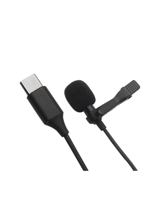 Newface Type-C 2 Metre Double Mikrofon - Siyah