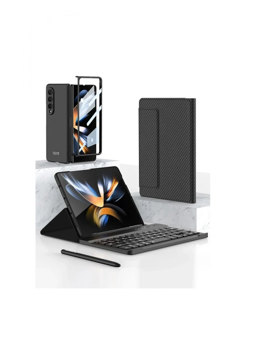 Newface Universal Universal Kılıf Fold Klavye - Karbon Siyah
