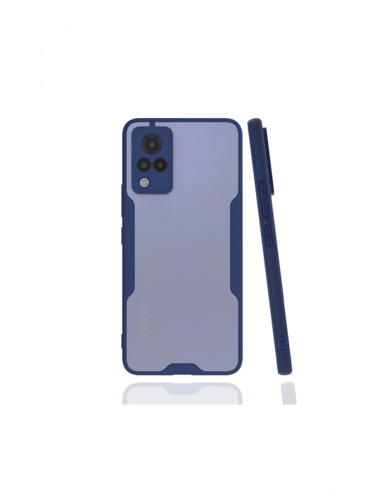 Newface Vivo V21 Kılıf Platin Silikon - Lacivert