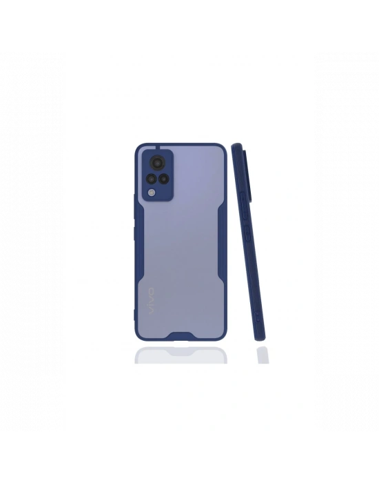 Newface Vivo V21 Kılıf Platin Silikon - Lacivert