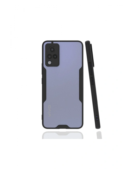 Newface Vivo V21 Kılıf Platin Silikon - Siyah