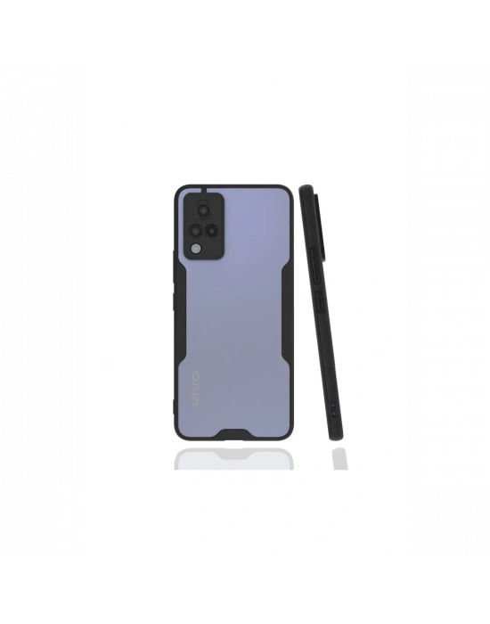 Newface Vivo V21 Kılıf Platin Silikon - Siyah