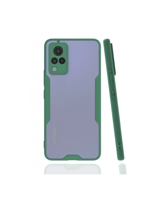 Newface Vivo V21 Kılıf Platin Silikon - Yeşil