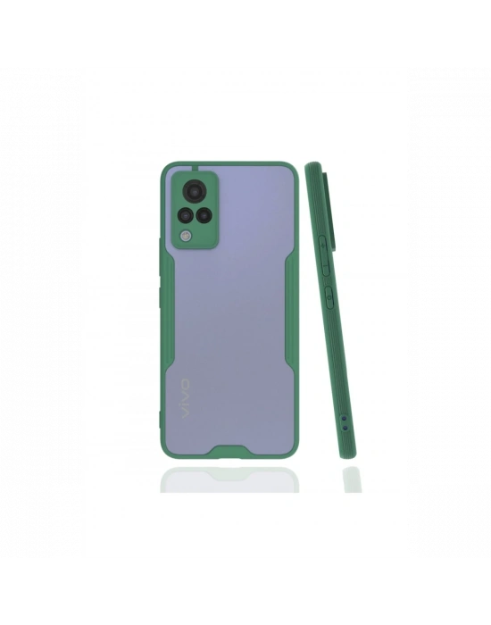 Newface Vivo V21 Kılıf Platin Silikon - Yeşil