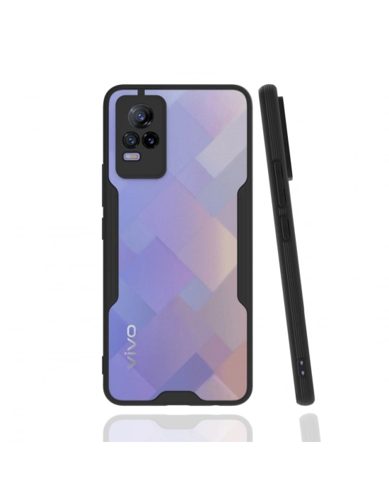 Newface Vivo V21e Kılıf Platin Silikon - Siyah