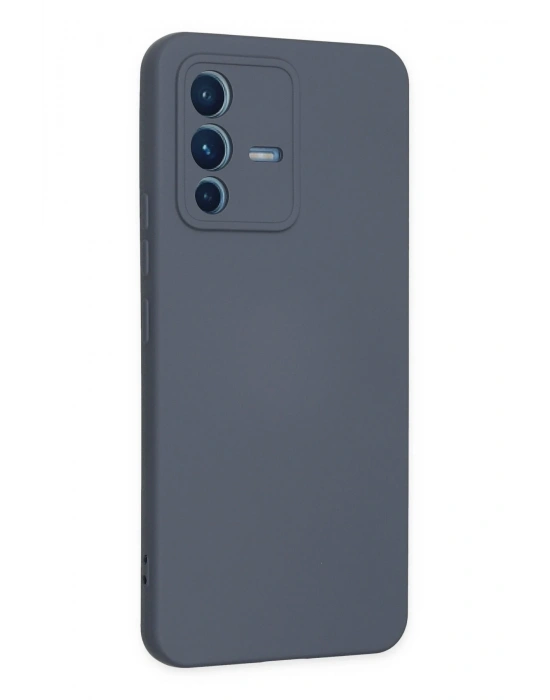 Newface Vivo V23 5G Kılıf Nano içi Kadife Silikon - Gri