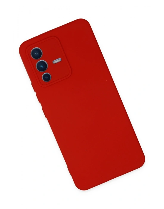 Newface Vivo V23 5G Kılıf Nano içi Kadife Silikon - Kırmızı