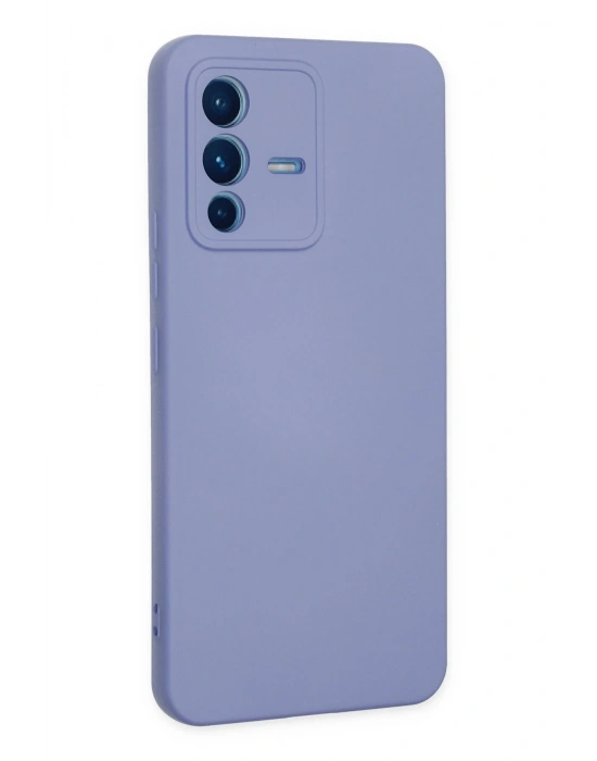 Newface Vivo V23 5G Kılıf Nano içi Kadife Silikon - Lila