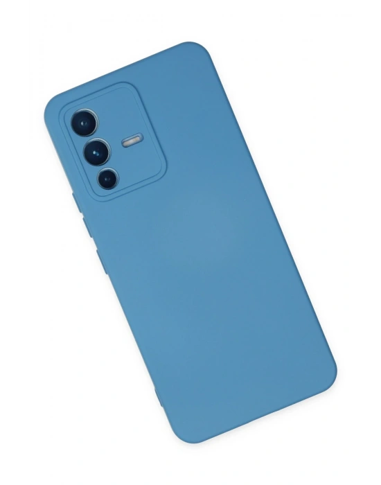Newface Vivo V23 5G Kılıf Nano içi Kadife Silikon - Mavi