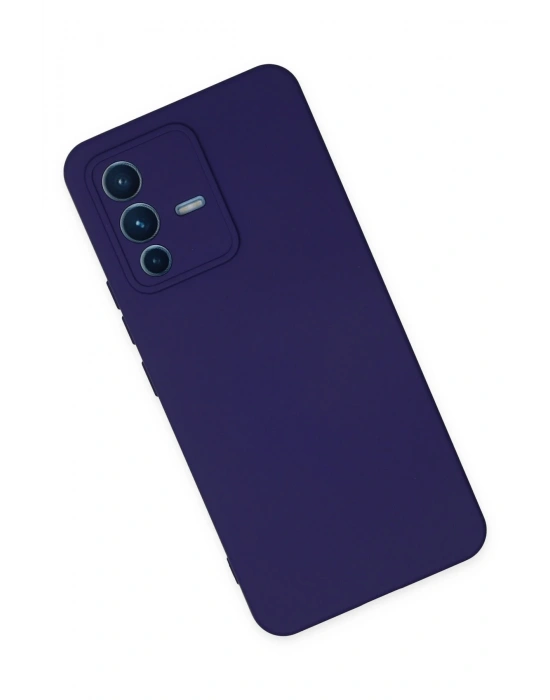 Newface Vivo V23 5G Kılıf Nano içi Kadife Silikon - Mor