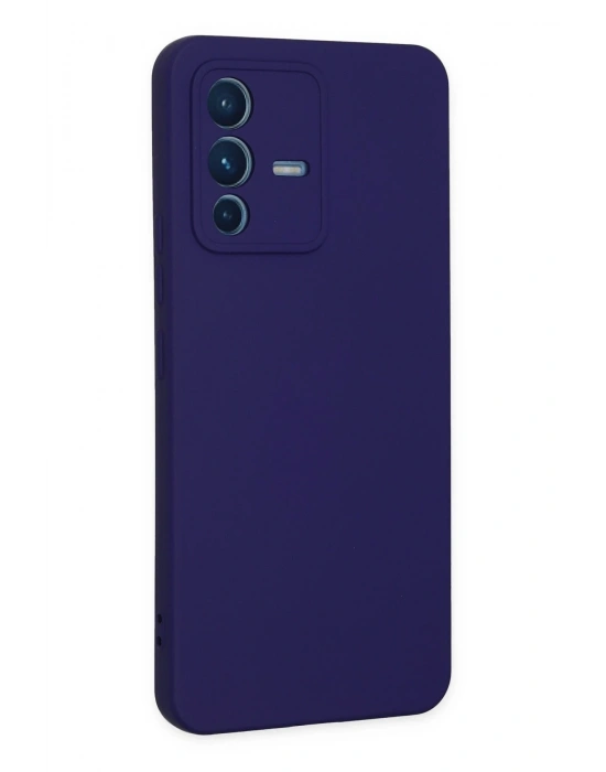 Newface Vivo V23 5G Kılıf Nano içi Kadife Silikon - Mor