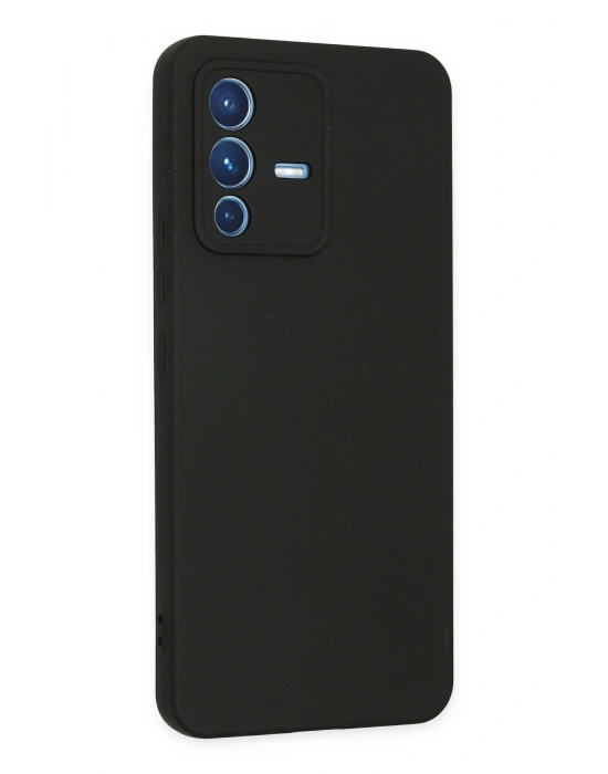 Newface Vivo V23 5G Kılıf Nano içi Kadife Silikon - Siyah