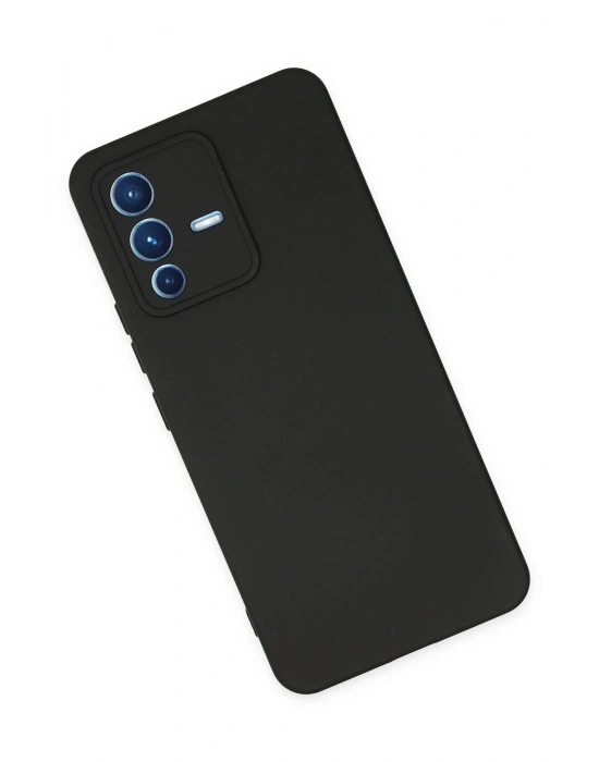 Newface Vivo V23 5G Kılıf Nano içi Kadife Silikon - Siyah