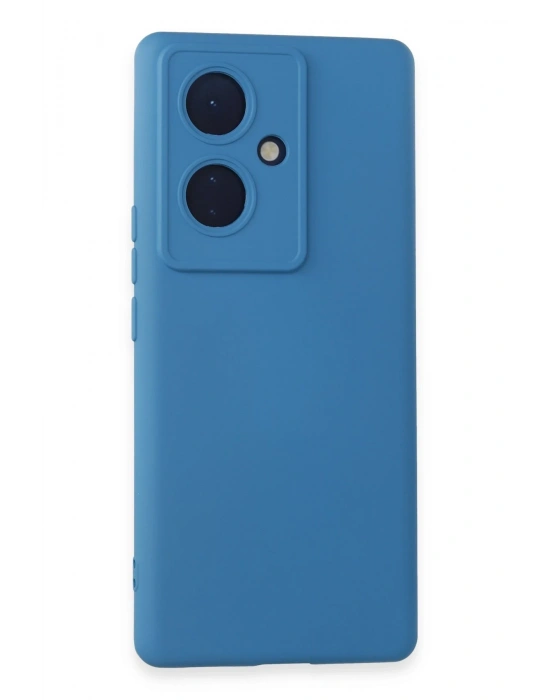 Newface Vivo V29 Lite Kılıf Nano içi Kadife Silikon - Mavi