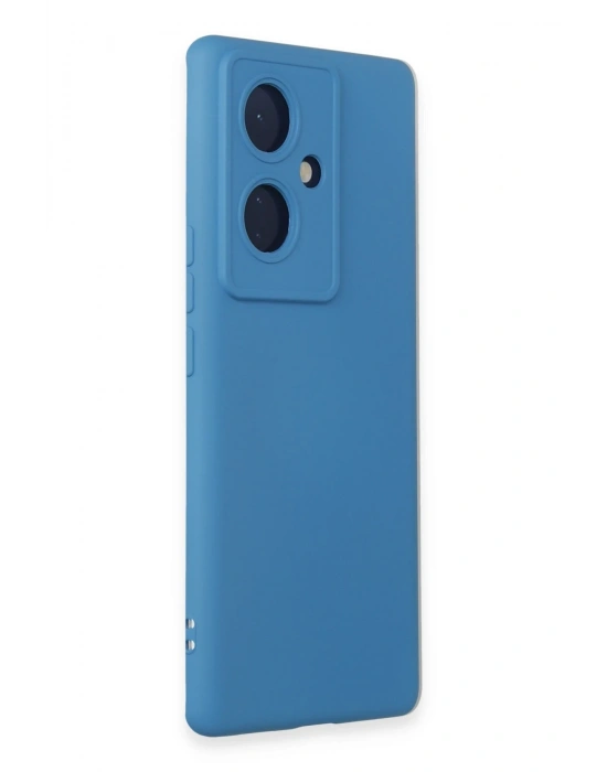 Newface Vivo V29 Lite Kılıf Nano içi Kadife Silikon - Mavi