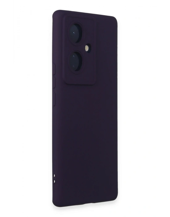 Newface Vivo V29 Lite Kılıf Nano içi Kadife Silikon - Mor