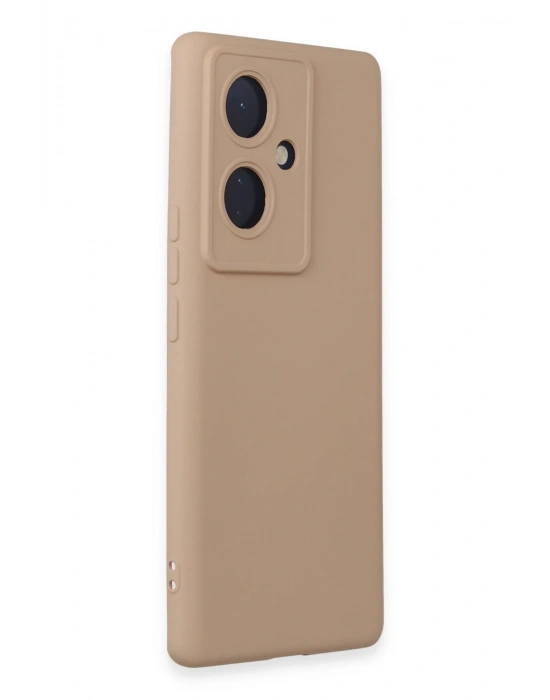 Newface Vivo V29 Lite Kılıf Nano içi Kadife Silikon - Pudra