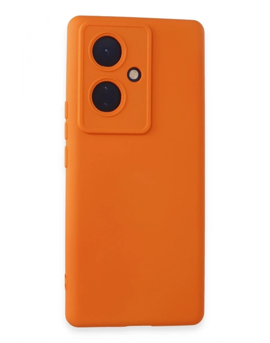 Newface Vivo V29 Lite Kılıf Nano içi Kadife Silikon - Turuncu