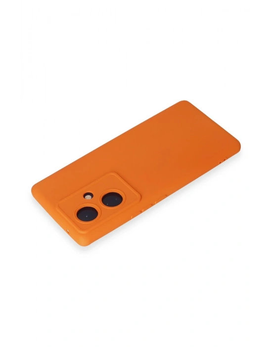 Newface Vivo V29 Lite Kılıf Nano içi Kadife Silikon - Turuncu