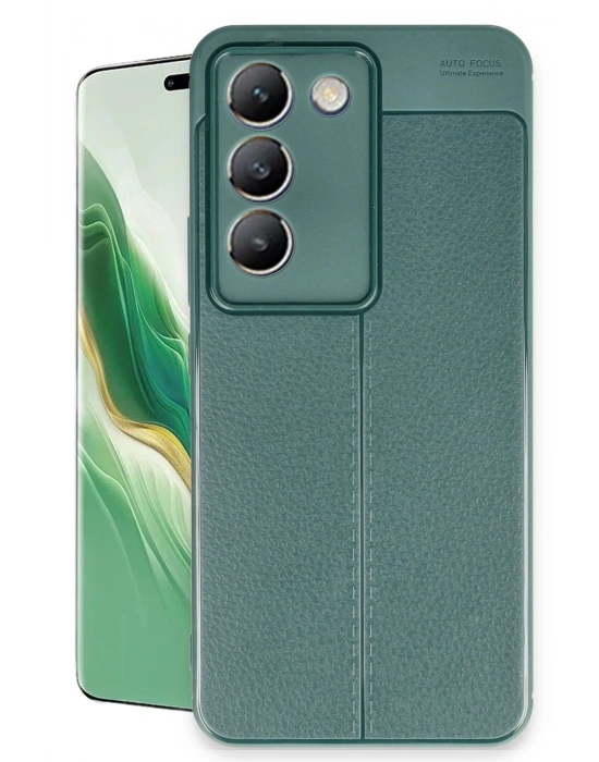 Newface Vivo V30 Lite 4G Kılıf Auto Focus Kapak - Koyu Yeşil