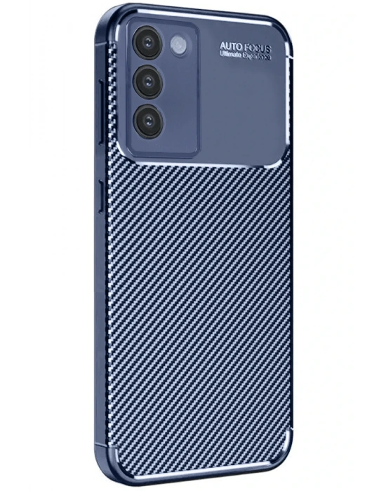 Newface Vivo V30 Lite 4G Kılıf Auto Focus Karbon Kapak - Lacivert