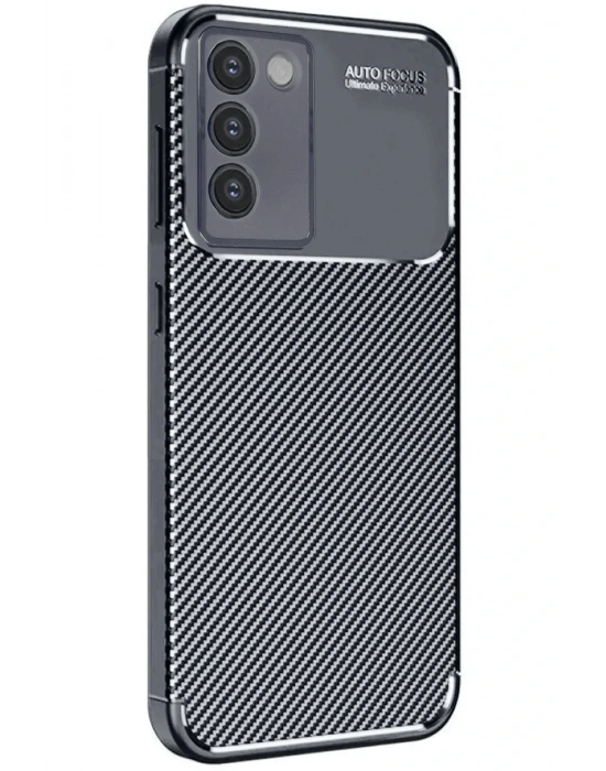 Newface Vivo V30 Lite 4G Kılıf Auto Focus Karbon Kapak - Siyah