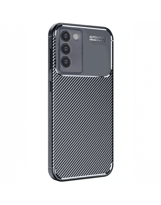 Newface Vivo V30 Lite 4G Kılıf Auto Focus Karbon Kapak - Siyah