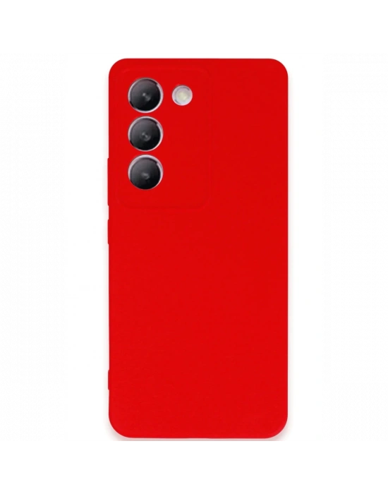 Newface Vivo V30 Lite 4G Kılıf First Silikon - Kırmızı