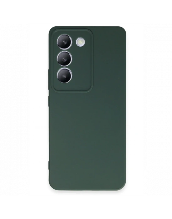 Newface Vivo V30 Lite 4G Kılıf First Silikon - Koyu Yeşil