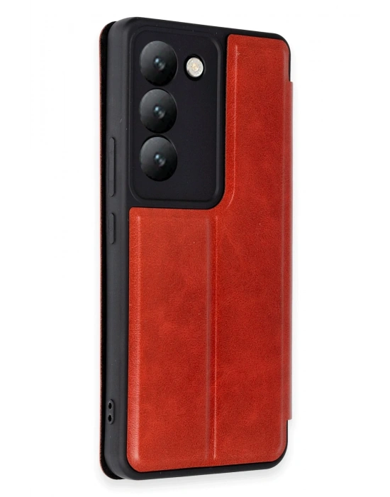 Newface Vivo V30 Lite 4G Kılıf Flip Cover - Kırmızı