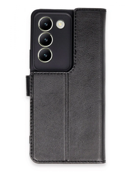 Newface Vivo V30 Lite 4G Kılıf Trend S Plus Kapaklı Kılıf - Siyah