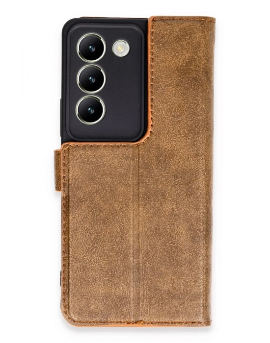 Newface Vivo V30 Lite 4G Kılıf Trend S Plus Kapaklı Kılıf - Taba