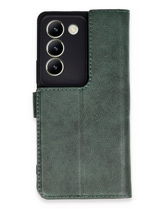 Newface Vivo V30 Lite 4G Kılıf Trend S Plus Kapaklı Kılıf - Yeşil