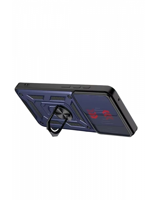 Newface Vivo V30 Lite 4G Pars Lens Yüzüklü Silikon - Lacivert