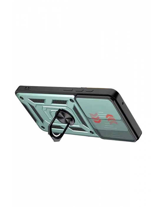 Newface Vivo V30 Lite 4G Pars Lens Yüzüklü Silikon - Yeşil