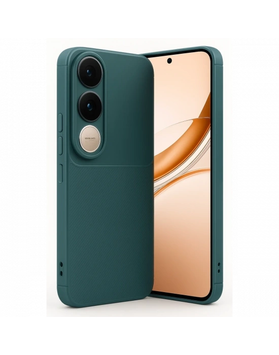 Newface Vivo V50 Lite 4G Auto Focus Karbon Kapak - Koyu Yeşil