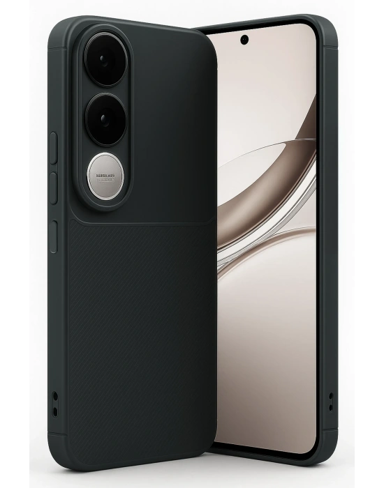 Newface Vivo V50 Lite 4G Auto Focus Karbon Kapak - Siyah