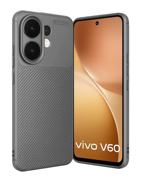 Newface Vivo V60 5G Auto Focus Karbon Kapak - Gri