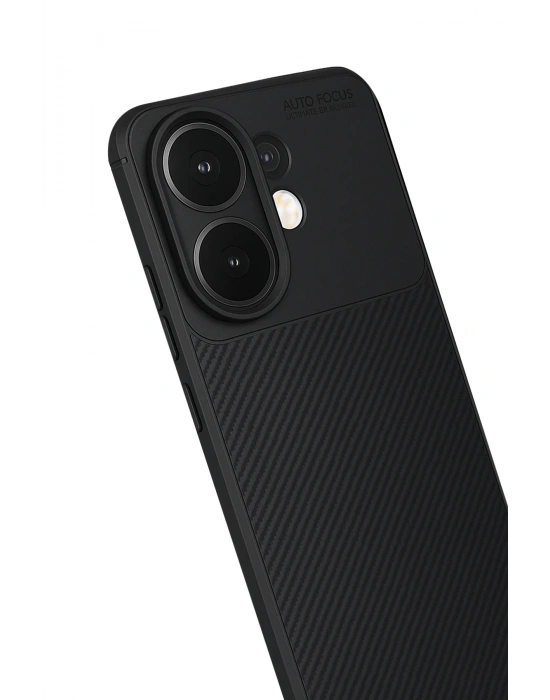 Newface Vivo V60 5G Auto Focus Karbon Kapak - Siyah