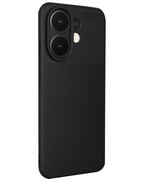 Newface Vivo V60 5G Auto Focus Karbon Kapak - Siyah