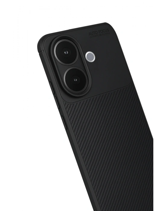 Newface Vivo V60 Lite Auto Focus Karbon Kapak - Siyah