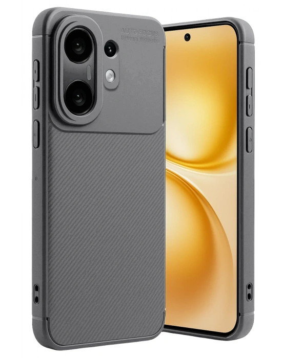 Newface Vivo X200 FE Auto Focus Karbon Kapak -Gri