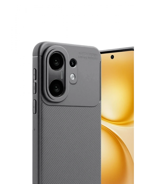 Newface Vivo X200 FE Auto Focus Karbon Kapak -Gri