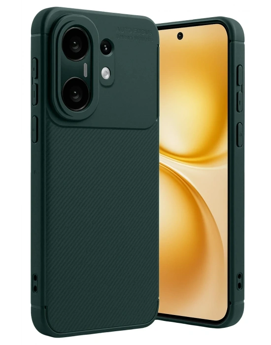 Newface Vivo X200 FE Auto Focus Karbon Kapak - Koyu Yeşil