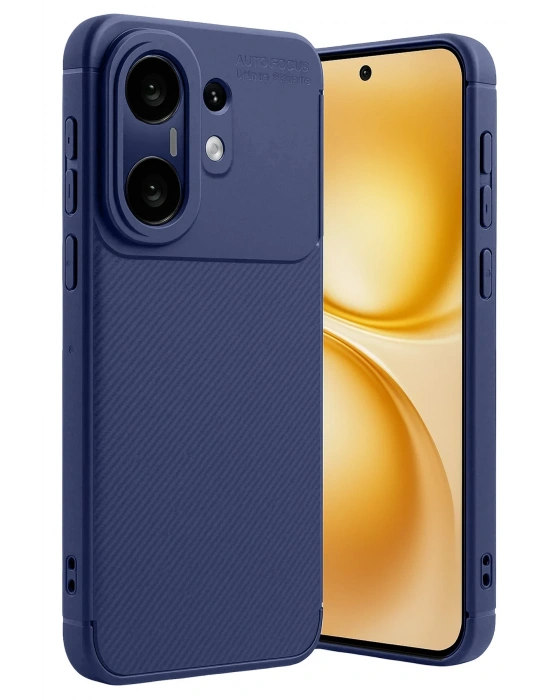 Newface Vivo X200 FE Auto Focus Karbon Kapak - Lacivert
