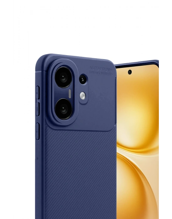 Newface Vivo X200 FE Auto Focus Karbon Kapak - Lacivert