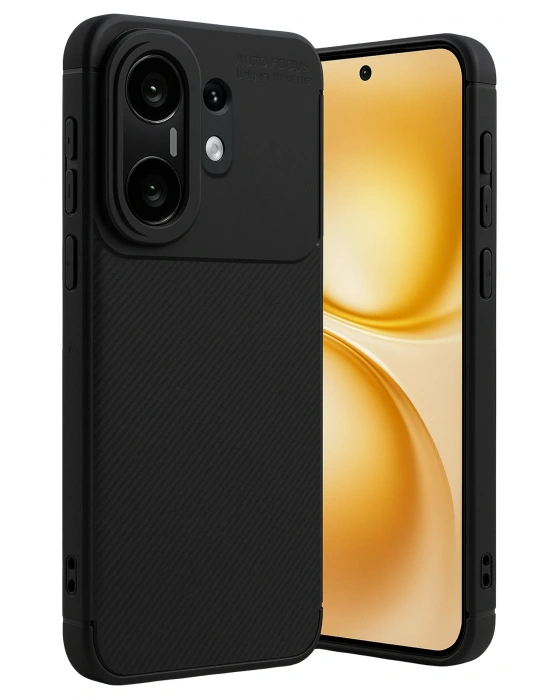 Newface Vivo X200 FE Auto Focus Karbon Kapak - Siyah